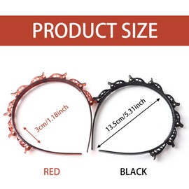 2 Pack Clip Headband – Comfortable Non-Slip Hairband with Attached Clips, Secure Hair Accessory for Women and Girls, Versatile Styling for Everyday Use, Durable and Lightweight Design, Easy to Wear