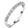 Uloveido 2mm Classic Cubic Zirconia CZ Eternity Stackable Rings for