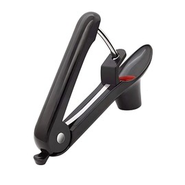 Cherry and Olive Pitter Tool, Heavy Duty Stainless Steel, Removable Splatter Shield, Dishwasher Safe, for Kitchen Utensils, Fruit Corer