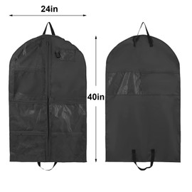 Children's Clothing Bag with 5 Pockets, Foldable Children's Garment Bag, Short Clothing Hanging Cover for Easy Organisation for Dancers, Performances, Competitions, Beauty Pageants, Travel and More
