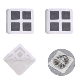 50PCS 4" X 4" Disposable Hair Drain Catcher - Shower Drain Sticker for Bathroom, Bathtub, and Kitchen - Anti-Clogging Hair Trap Screen, Easy to Use Floor Drain Sticker for Hair and Debris