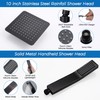 G-Promise All Metal 10 Inches Rainfall Shower Head with Handheld
