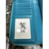 HOBO INTERNATIONAL~ NILA~Large Zip-Around Clutch Wallet~AQUA PEBBLE LEATHER~NWT!