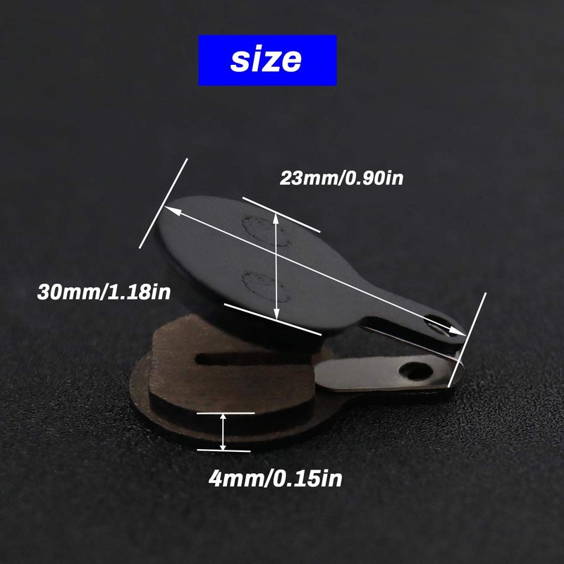 EMSea 2 Pairs Bicycle Semi-Metallic Disc Brake Pads Compatible with