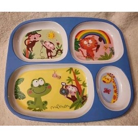Fabulous Home NEW Fabulous Home Child's Divided Dinner Tray w/Colorful Animals