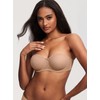 DOBREVA Women's Mesh Strapless Bra Sheer Unlined See Through Underwire
