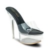 Chase & Chloe Women's Clear Slip On Platform Lucite Heel