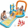 Inflatable Kiddie Pool with Dual Slides, Kids Splash Pool Play