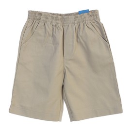 unik Boys All Elastic Waist Pull up Shorts Navy Khaki Black Hunter Green Blue (Khaki, 8)