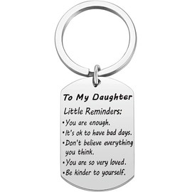 AWIWTOBQ Keychain Keyring,Little Reminders Inspiration Keyring Motivational Mental Health Keyring Daily Affirmation Inspiration Uplifting Quotes Reminder Gift For Her He Hug Gifts Self Love