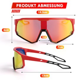 Comius Sharp Fast Glasses, Cycling Glasses Kids UV400 Cycling Glasses with All-Round Design, Lightweight Running Sunglasses, Windproof Road Cycling Glasses for Outdoor Sports, Fishing, Driving, Unisex