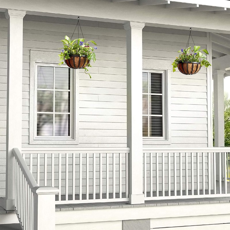 Arcadia Garden Products Round Hanging Planter Basket with Coco Liner