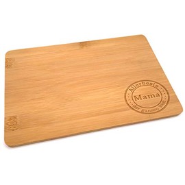 Samunshi® Wooden Board with Engraving "Allerbeste Mama" Bamboo Breakfast Board as Wooden Chopping Boards Wooden Board Kitchen Vesper Board