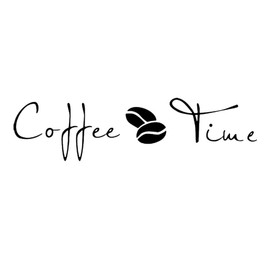 CoffeeTime Coffee Wall Sticker Vinyl Removable Wall Sticker for Bedroom Living Room Office Home Window Door