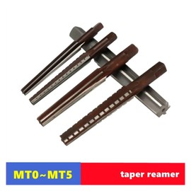 FEILUDE Taper Reamer MT0-MT5,9Crsi Precision Reamer and Coarse Reamer, Used for Manual Tools for Milling Precision Machining Tools(2pcs MT5)