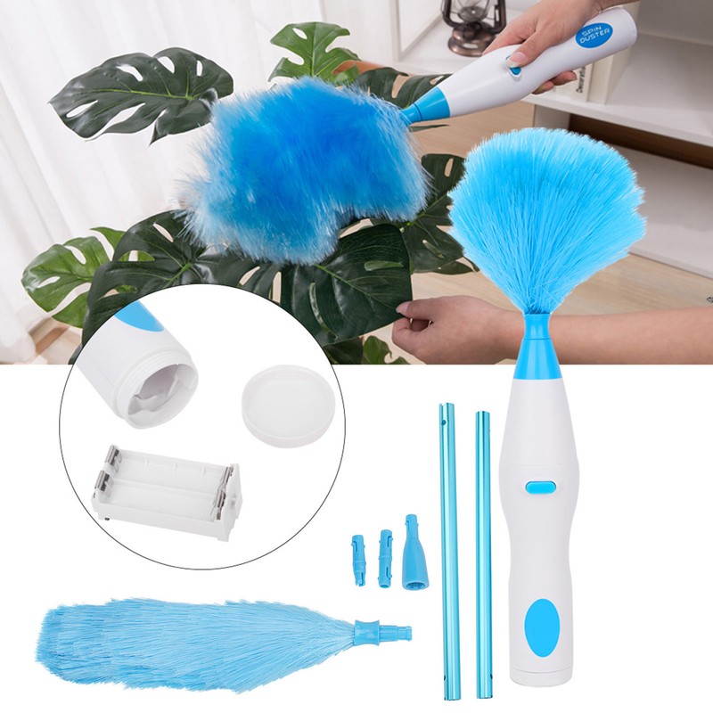 180° Bendable Electric Feather Duster Window Blinds Furniture Cleaning Tool