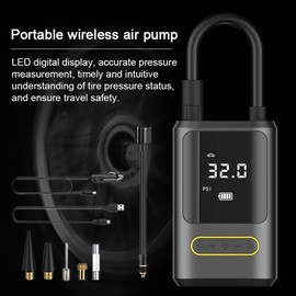 Car Air Pump 150PSI Corded & Cordless Air Compressor Portable Electric Tire Inflator with LED Light Auto-Off Function for Car Motorcycle Bicycle Tires Balls