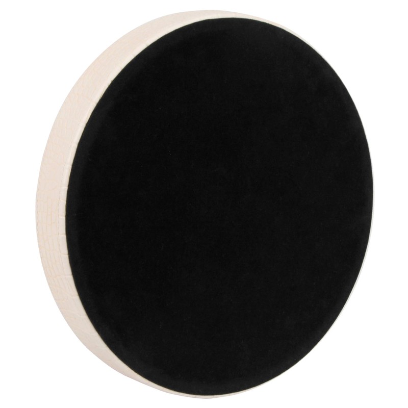 HofferRuffer Faux Leather Round Serving Tray, Vegan Croco Leather Decorative