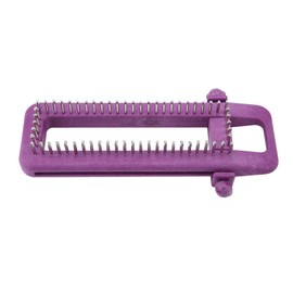 Sock Loom, Easy Multifunction Knitting Loom Purple DIY Plastic + Metal for Scarf Knitting for Handmade Socks