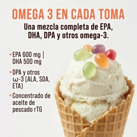 Gomitas Omega 3 Epa Y Dha Ga Tlali - Suplemento Con Aceite De Pescado Concentrado - 10 Gomitas - Sabor Frutos - 1200mg Por Porción - Grenetina