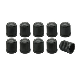 Tek Automotive 10 Pack Universal Plastic Tyre Valve Dust Caps – Black Car Tyre Valve Caps, Dust Caps for Car Tyres, Bikes, Motorcycles – Protects Valves from Dirt, Dust, Corrosion, and Air Leaks