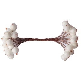 KKSTY 200 Pcs/100 Wired Berries Stems Artificial Frosted Berries Christmas Holly Berries Mini Fruits for Xmas Tree Decoration Wreath Garland Making Supplies…