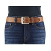 Belt Made of Soft Full-Grain Leather, Used Look, 4 cm,
