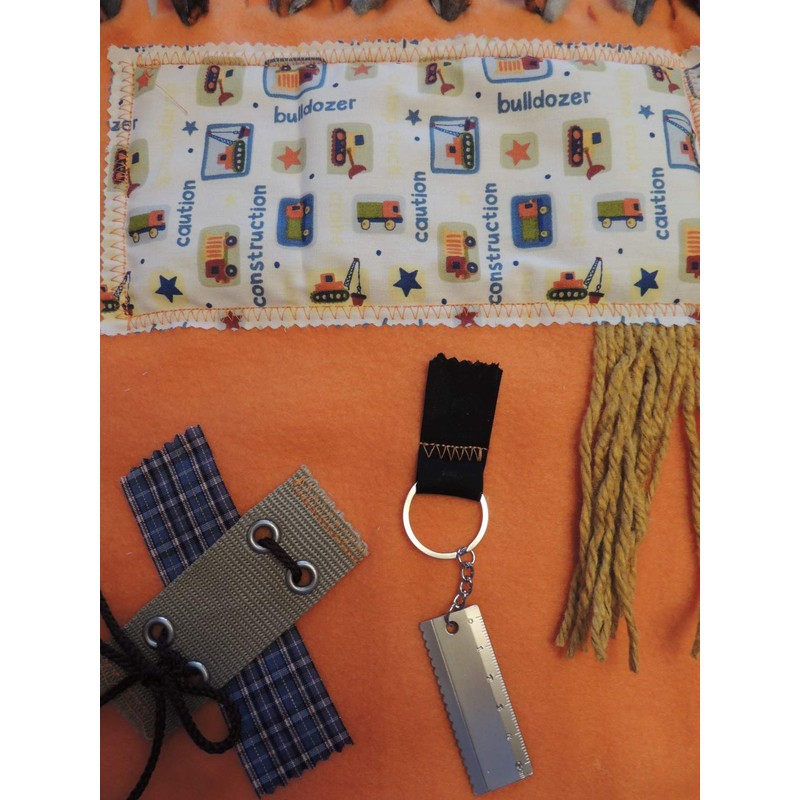 Fidget Blanket Quilt for Dementia Patients-Construction theme