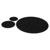 Round place mat felt coaster in 35 cm, black (HF016)