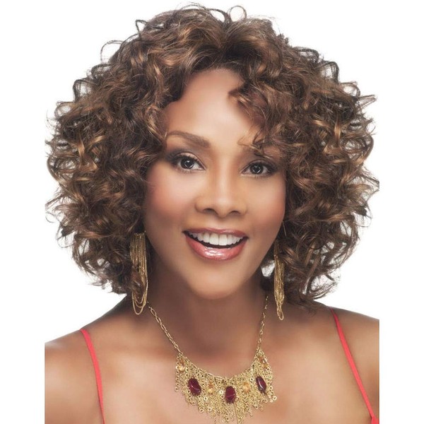 Vivica A. Fox CHILLI-V Synthetic Fiber, Deep Lace Front Wig in Color FS1B30, 8.8 Ounce
