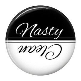 Clean Nasty Dishwasher Magnet Sign Indicator Black And White (Black White)