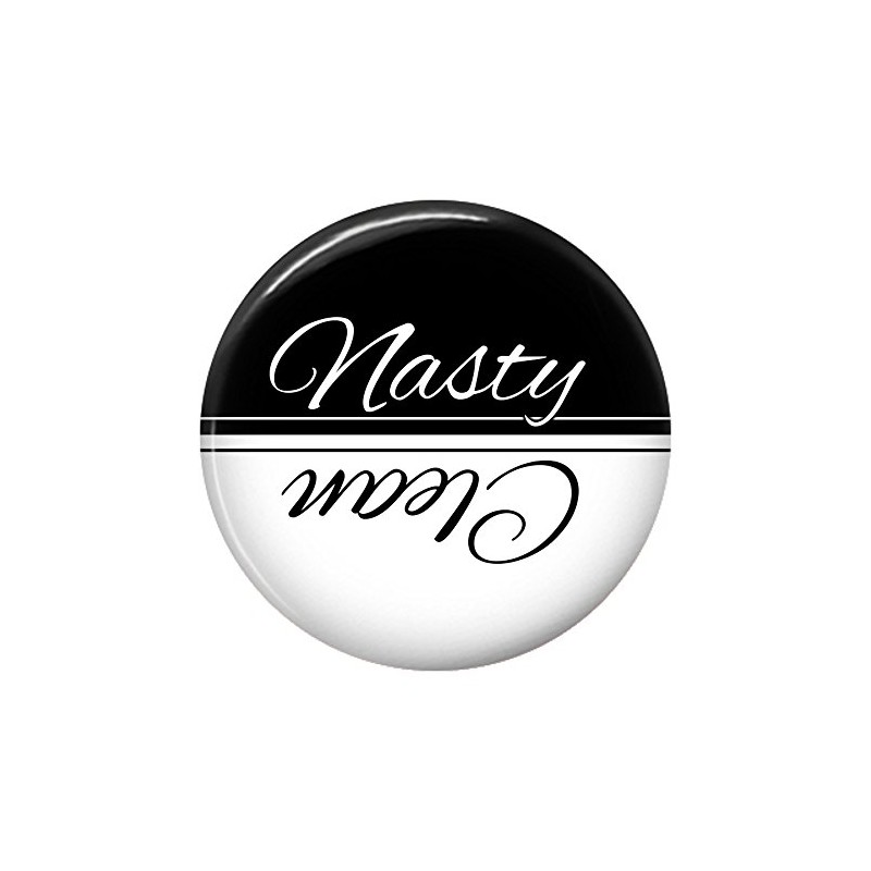 Clean Nasty Dishwasher Magnet Sign Indicator Black And White (Black
