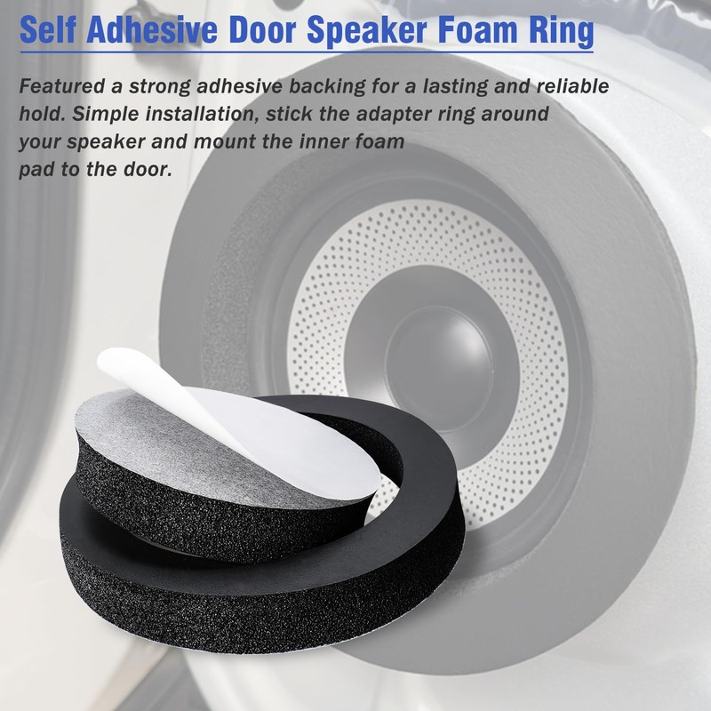 Jayubien 6.5 Inch Speaker Foam Rings,4PCS Audio Adapter Kit