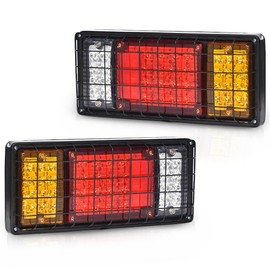 G-PLUS 2pcs 40 LED Tail Turn Signal Brake Reverse Running Lights Universal Compatible with Pickup RV Trailers Trucks Camper Boat Vans