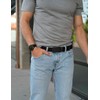 SlideBelts Men's Canvas Belt - Black with Matte Black Buckle