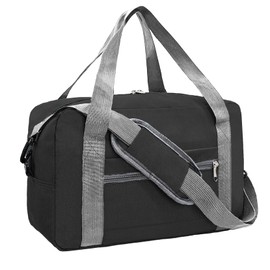 for Airlines Cabin Bag 52x35x22 cm Underseat Travel Foldable Duffel Bag Holdall Tote Bags Overnight Carry on Luggage for Women and Men(40L, Black)