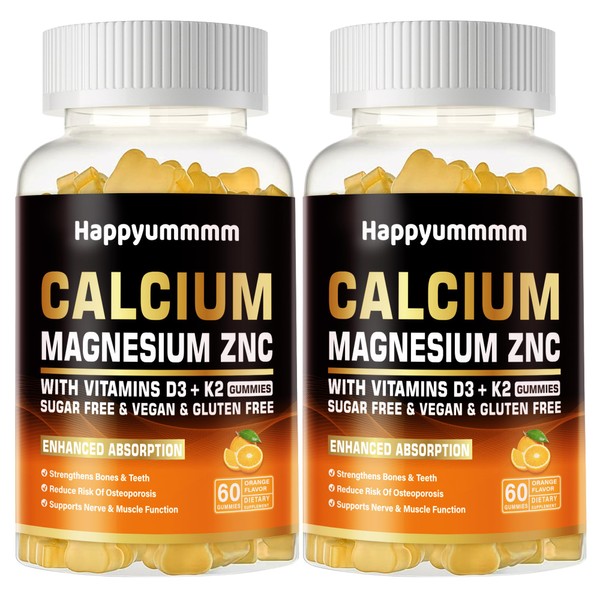Calcium Magnesium Zinc Gummies with Vitamin D3 & K2 -