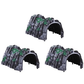 Train Tunnel N Scale Train Accessories 3pcs Railway Model Scenery Train Tunnel Models Plastic Rockery Tunnel Train Cave Tunnels for Railway Accessories Woodland Scenics Model Train Table