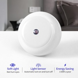 Night Light Plug into Wall 2 Pack Nightlight Plug in Night Light, Dusk to Dawn Nigh, Soft Warm Whiht Nightlights for Bedroom, Hallway, Kid Room, Bathroom(Yellow)