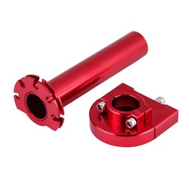 Yinhing Puños Moto de 7/8" 22 mm Empuñadura Universal,Empuñadura de Manillar de Motocicleta Manillar Acelerador para Motocicleta Scooter Dirt Bike (Rojo)