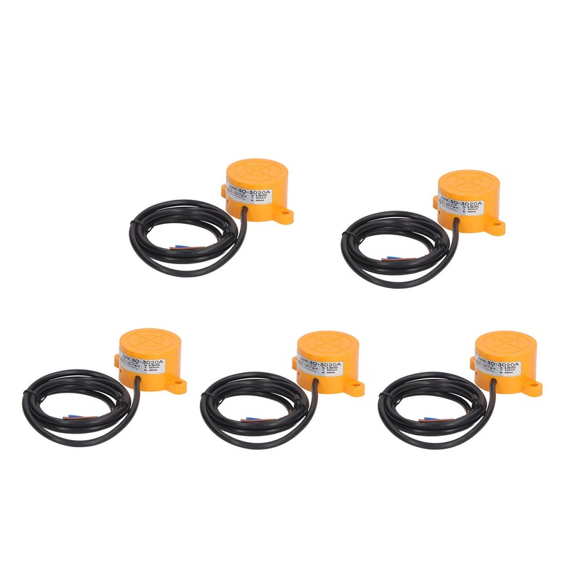 5PCS Cylindrical Proximity Switch NPN Normally Open Distance Approach Sensor