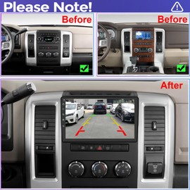 Car Radio for Dodge RAM 2009 2010 2011 2012,8 core CPU, QLED Touch Screen Stereo,Carplay and Android Auto,Free Camera