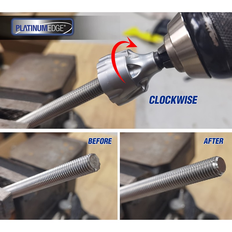 PLATINUMEDGE Deburring External Chamfer Tool, YG8 Carbide Blade, Deburring Drill