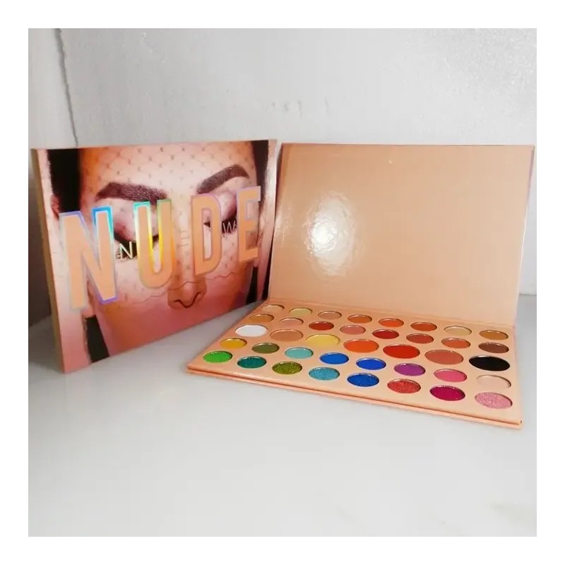Paleta Sombras Nude 39 Grande Tonos Maquillaje Glitter Mate