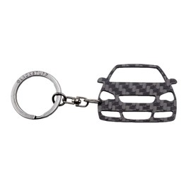 BlackStuff Carbon Fiber Keychain Keyring Ring Holder Compatible with Polo GTI Mk4 9N3 2005-2009 BS-172