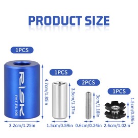 Bezavea Bike Headset Star Nut, 4 Pieces Bicycle Fork Star Nut Set, Universal Bike Star Nut Setter, Star Nut Repair Tool, Easy to Use, for Mountain Road Bike, Hybrid Bike