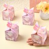 Stiesy 20 Pcs Pink & Purple Butterfly Favor Boxes Mini