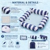 Inflatable Water Hammock Pool Float for Adults – 4-in-1 PVC