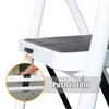 TCE 3 Step Ladder, 400lbs Ergonomic Folding Stool with Anti-Slip