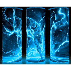 Glow in the Dark The Flash Superhero Comic Book Cup Mug  Tumbler 20oz